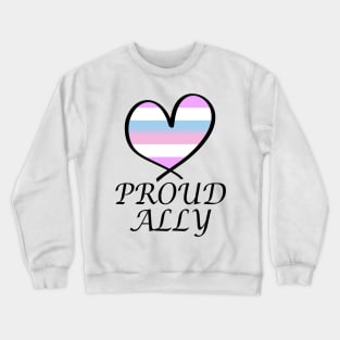 Proud Ally LGBT Gay Pride Month Intersex Flag Crewneck Sweatshirt